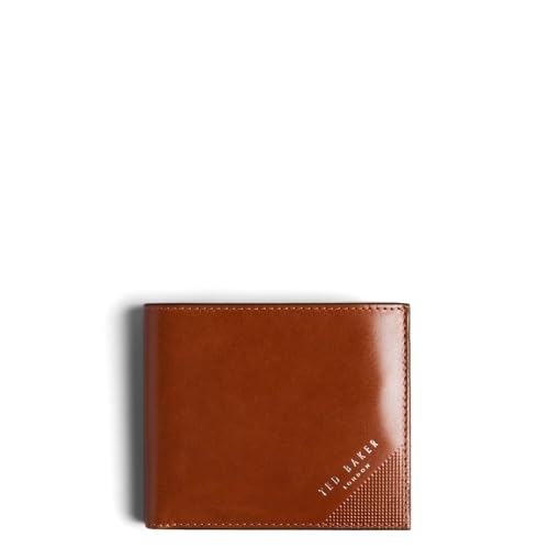 Ted Baker London prugs-Embossed Corner Leather Bifold Brown