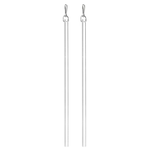 uxcell 2Pcs 17Clear Curtain Pull Rod Acrylic Blind Wand Replacement Part with Hook Window Blind Tilt Wand for Window Opener Accessory