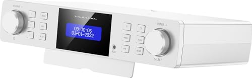 VR-Radio Digitalradio: Unterbau-Küchenradio DAB+/UKW, RDS, Wecker, Timer, LCD-Display, AUX (Unterbau Radio, DAB Küchenradio, Badezimmer)
