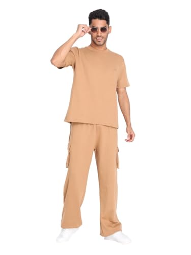 Image of CHKOKKO Men's Baggy Track Pants for Gym Workout Running Casual Wear Sports Lower with Pockets Adjustable Drawstring Waist Lightweight Quick Dry Activewear Fitness