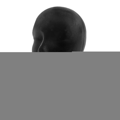 Tuxuseo Tête de Présentation pour Perruques - Porte-Perruque Mannequin de Présentation - Modèle d'Exposition Noir pour Écouteurs Lunettes Bijoux Accessoires Cheveux Chapeaux Écharpes