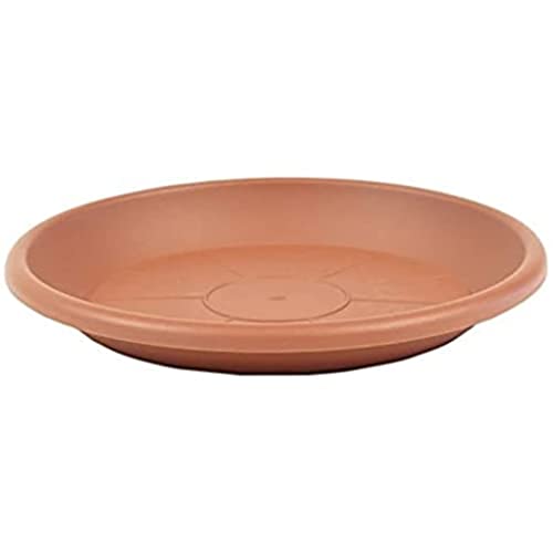 greemotion Soucoupe pour pot de fleur rond couleur terre cuite Ø34 cm - Dessous de pot de fleurs en plastique - Sous-pot pour plantes - Plateau pour pot de...