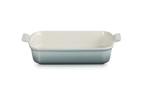 Le Creuset Rechteckige Auflaufform Tradition aus Steinzeug, 32 cm, 2.31 kg, Sea Salt – Ansicht 2