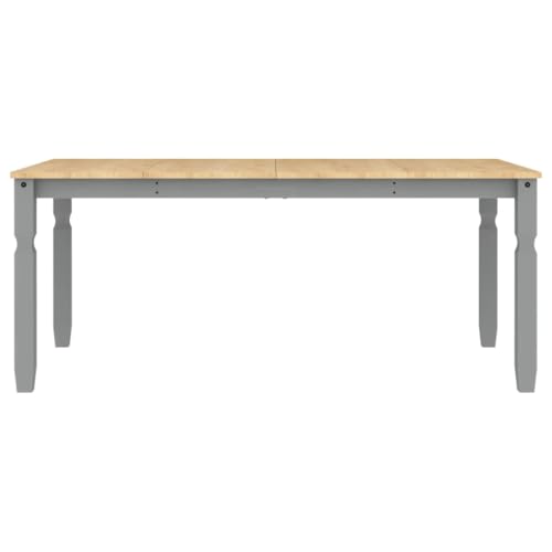 Table à manger en pin massif gris Corona au design robuste et durable - 5
