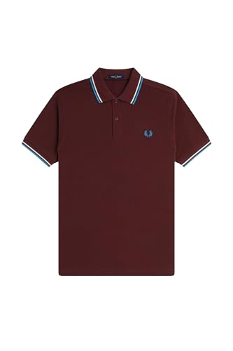Fred Perry Slim Fit Twin Tipped Polo M3600 (FR/ES, Letras, XXL, Regular, Regular, Rojo Z63)