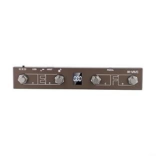 [LIGHTWEIGHT AND COMPACT] This footswitch controller features a portable design that is perfect for musicians on the move, combining functionality with ease of transport. [EASY USB CONNECTION] Send messages effortlessly via USB, providing convenient ...