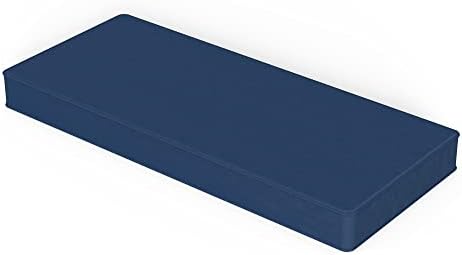 Sundale Outdoor Waterproof Olefin Bench Cushion, Outdoor/Indoor Durable Thicken Pad with Adjustable Straps, Patio Garden Sofa Settee Couch Loveseat Cushion (Dark Blue, 42" W x 18" D x 4" T)