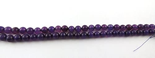 Calcédoine violette naturelle perles lisses 7-9mm LKBEADS