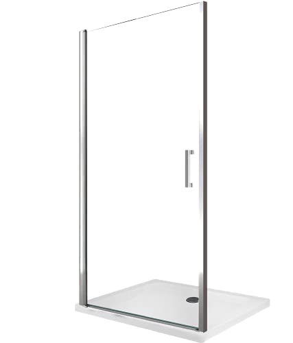 Puerta de ducha batiente de 8 mm para instalacion en un nicho reversible H.200 – 64-68 (89-93 cm)