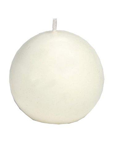 Biedermann & Sons Round-Shaped 2-3/8-Inch Diameter Ball Candles, Set of 4, Cream