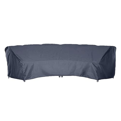 J&C Outdoor Curved Sofa Cover 420D Heavy Duty Patio Sofa Cover Waterproof Curved Furniture Cover for Winter