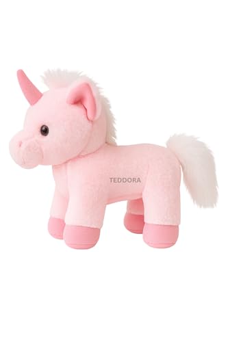 Image of Sparkle Unicorn Soft Toy for Girls Boys Kids,Pink,Multicolor Rainbow Animal Plush Stuffed Baby Teddy Gift Birthday, 32 cm