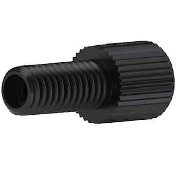 Idex Super Flangeless™ Nut, Standard Knurl, Natural PEEK, 1/8 (in) OD Tubing, 1/4-28 Flat Bottom: 10/PK