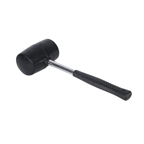 SEWOART Fiber Ball Hamber Steel Handle Hammer Woodworking Tool Reinforced Mallet Fiberglass Handle Mallet Tile Tools Double-faced Mallet Wall Check Hammer Ball Hammer Tile Mallet Black