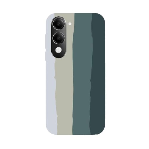 Image of Crepes Green Rainbow | Pattern Designer Printed Hard Matt Finish Mobile Case Back Cover for Vivo T4 Lite 5G /iQOO Z10 Lite 5G /Vivo Y19 5G /Vivo Y19E