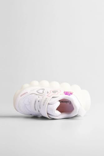 Vicco Süse Işıklı Kız Bebek Spor Ayakkabı (Beyaz, 25 Numara) - Görsel 4