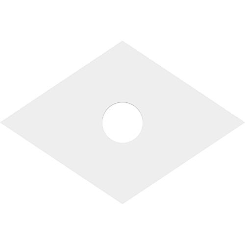Image of Ekena Millwork CMP12X8DD-02000 Diamond Architectural Grade PVC Contemporary Urethane Ceiling Medallions 12 inchW x 8 inchH x 2 inchID x 4 1 /4 inchC x 1 inchP