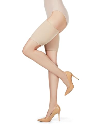 MeMoi Womens Bodysmoothers Anti Thigh Chafing Thigh Bands Prevents Chafing Eliminates Irritation and Friction - Sizes S-Q1 Nude
