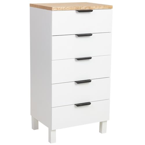 WANDERLUST DECO Sinfonier de Madera Blanco 45x35x90cm