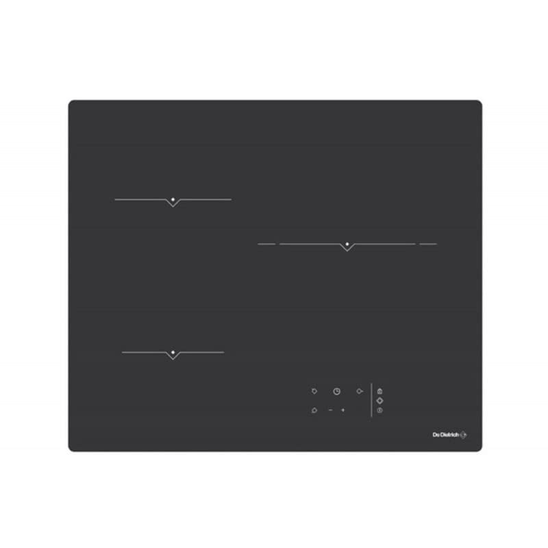 De Dietrich DPV7550B plaque Noir Intégré Plaque avec zone à induction - Plaques (Noir, Intégré, Plaque avec zone à induction, 1200 W, Rond, 14,5 cm)