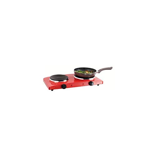 Preisvergleich Produktbild Domoclip DOC168R Elektrische Doppelkochplatte, Rot