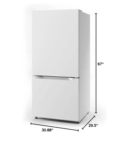 Midea MRB19B7AWW 18.7 Cu. Ft. White Bottom Mount Refrigerator on Fridge.com