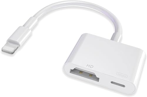 iPhone HDMIϊA_v^dsvhdmiϊA_v^HDMIϊlightning Digital AVA_v^1080 PtHDgѓdbʓeerʈȒxȂȒPڑiPhone 14/13/12/iPad MiniΉŐViOS