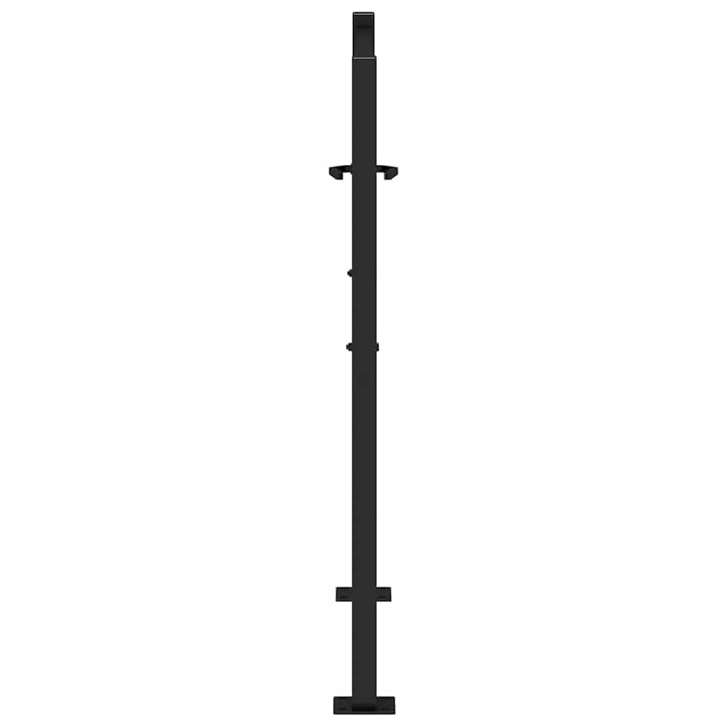 vidaXL Cancello Giardino Nero 100x100 cm in Acciaio Design Ondulato, cancello della Recinzione, cancello Esterno, cancello del Metallo
