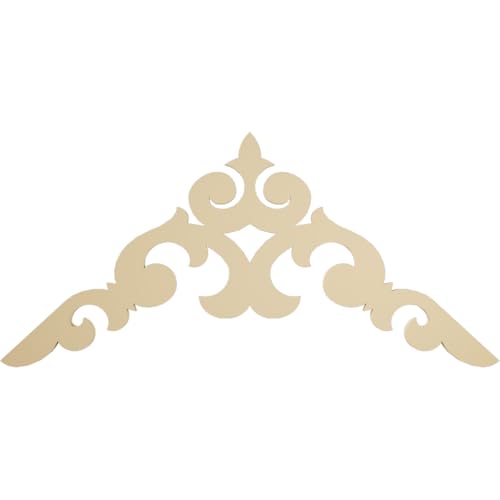 60"W x 27 1/2"H x 1 1/2"P (11/12) Pitch Kendall Signature Urethane Gable Pediment, Primed Tan