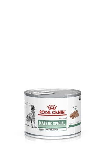 Royal Canin Veterinary Diabetic Special Low Carbohydrate Canine Mousse | 12 x 195 g | Cibo umido per cani adulti | Regolazione della glicemia | Alto contenuto proteico