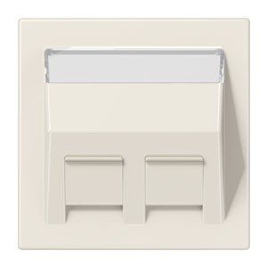 Jung ls569 – 30BFPL – Platte mit Steckdosenleiste Schriftzug für Adapter 30 ° Weiß Elfenbein