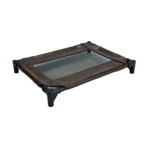 Cama elevada para perros de cuero sintético suave y hierro robusto 2