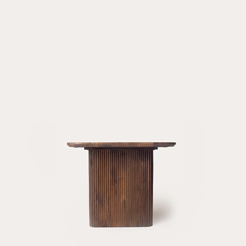 Image of ANGEL FURNITURE Grafton Solid Sheesham Wood Dining Table, Fluted Column Legs, Contemporary Style (Wenge Finish, 175 * 90)