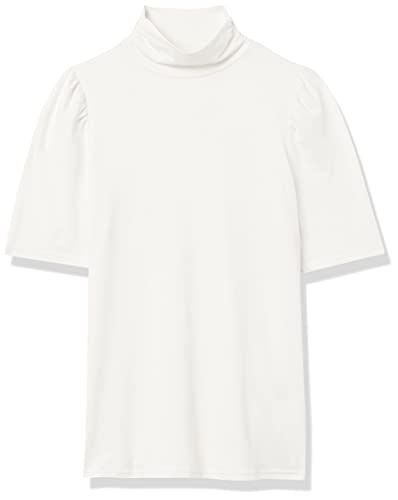 Image of Amazon Essentials Women's Cotton Modal Draped Puff Sleeve Turtleneck