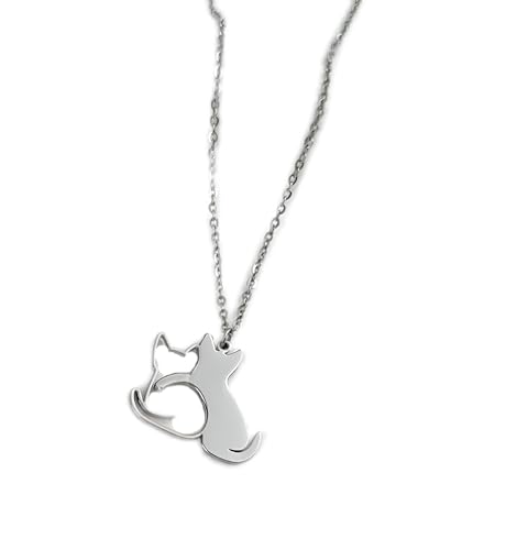 Collier de câlins et de chaton en argent 925 le cadeau idéal pour anniversaire