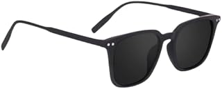 spadeaces Men Black Lens Polarized Black Full Rim Butterfly Sunglasses For Everyday Outdoor Casual Wear UV Protection Shades(Black)-picture-37