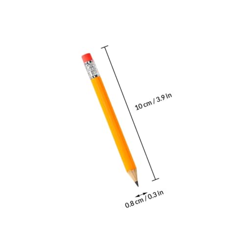 Veemoon 72 lápices cortos Hb con goma para escribir miniatura 2