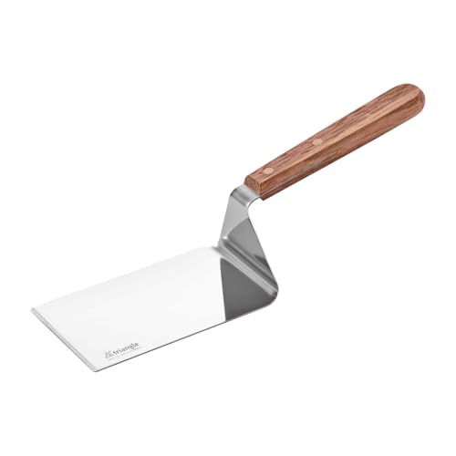 triangle Plancha Spatula - 4.7 in. (12 cm) - Ideal for Lifting, Moving & Serving Foods - Walnut Wood Handle - Made in Germany