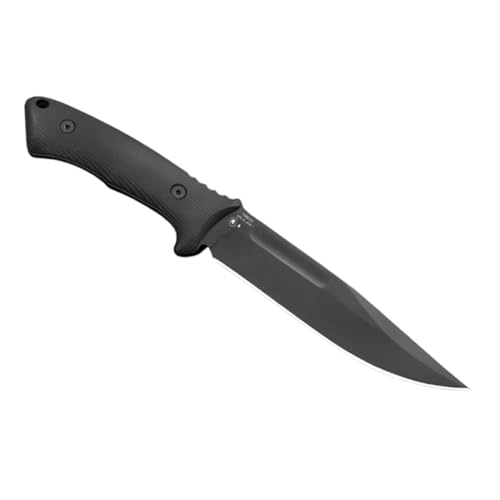 Spartan Blades Harsey Fighter Fixed Blade Knife, Black Polymer, 6.1" Black
