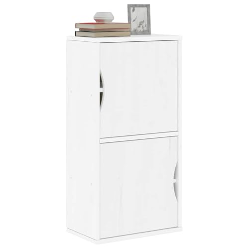Generisch jiangboyue-4103592 ODDA - Armario auxiliar (40 x 24 x 79 cm, madera maciza de pino), color blanco
