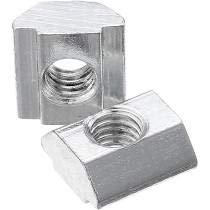 Global Automate T-Nuts M3 M4 M5 for 3D Printer Sliding T Slot T-Nut for 2020 and 2040 Series Aluminium Extrusion Profile, Carbon Steel Zinc-Plated (10, M4)