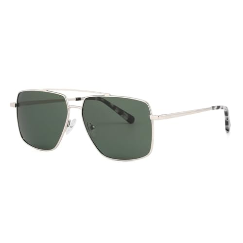 Lunettes de soleil polarisées vintage en acier inoxydable mixtes