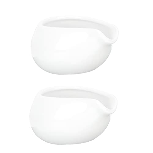 HEALEEP Round Mouth Milk Jug Latte Pitcher for Latte Milk Pitcher Ceramic Material for Barbecue