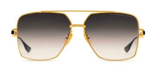 Dita GRAND EMPERIK DT DTS159 A-01 Yellow Gold/Matte Black Metal Aviator Sunglasses Grey Gradient Lens2