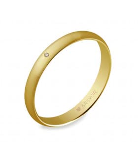 Alliance or jaune 750 Argyor Alceo et diamant un bijou d'exception