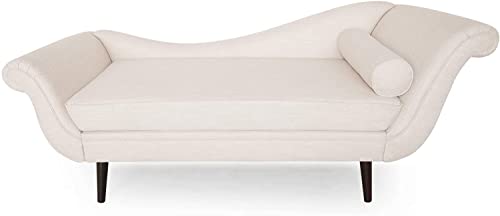 Image of 2-Seater Rosewood Settee Sofa Diwan Couch Chaise Lounge (Beige)