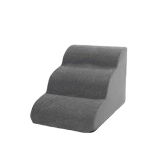 DrivEx 犬 階段 ドッグステップ スロープ ペット 室内 小型犬 猫 ゆるやか ペット用ソファー階段 滑り止め うさぎ 介護 中型犬 (【3段】58*31*28cm,グレー)