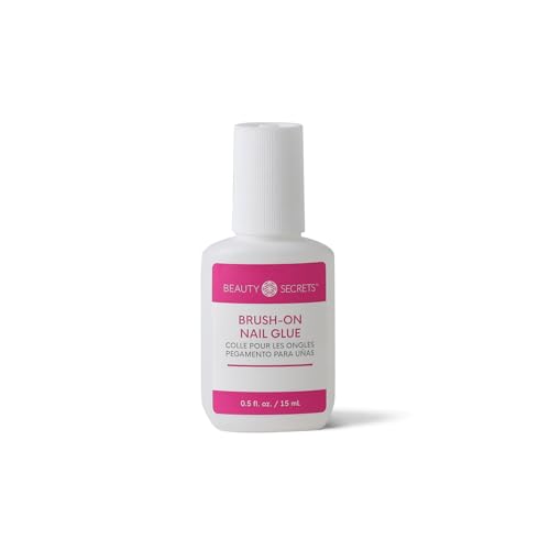 Beauty Secrets BrushOn Nail Glue, No Clog Bottle, Fast Drying, Lo...
