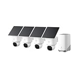 eufy Security SoloCam E42 4-Cam Kit (HomeBase S380), 4K Security Camera Wireless Outdoor, Solar Powered, AI Motion Tracking, Strobe Light, Pan & Tilt, Facial Recognition, Local Storage Up to 16 TB