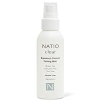 Natio Australia Clear Breakout Control Toning Mist 125ml - Pore Clarifying, Reduces Redness & Blemishes - Salicylic Acid, Tea Tree & Green Tea - For Acne Prone & Oily Skin - Made in Australia